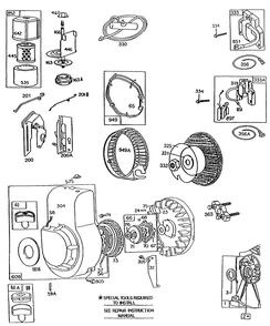 Blower Hsg,aircleaner,rewind Diagram and Parts List for 82232-0157-01  Briggs and Stratton Engine
